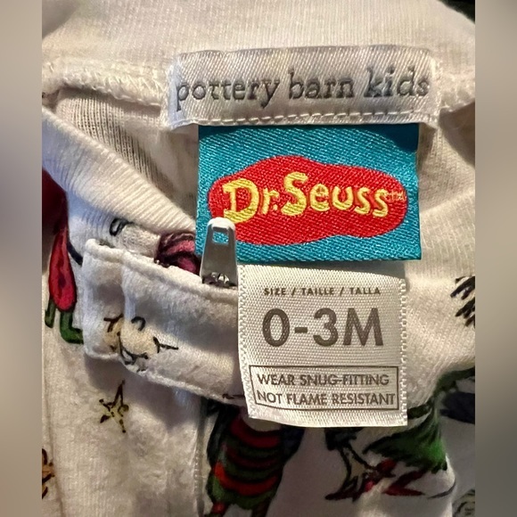 Dr. Seuss Christmas Footie Pajamas - Picture 3 of 3